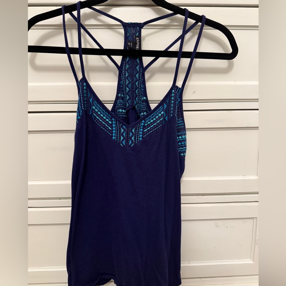 Express Embroidered Tank Size Small